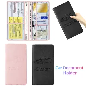 Car Document Organizer — Convenient Holder for Registration, Driver's License, and Insurance Cards, Durable Storage Solution for Men and Women, Protects Your Important Vehicle Papers