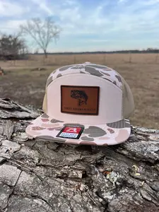 Bass Silhouette - Flatbill Snapback - Richardson 168P Camo