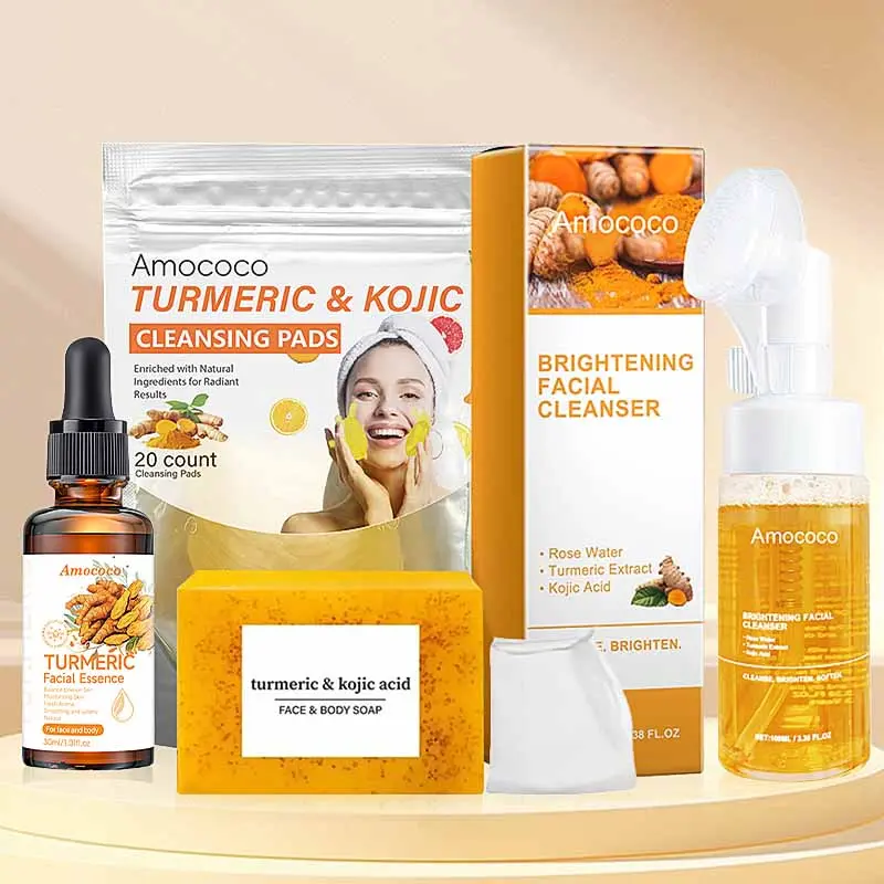 Turmeric Soap & Essential Oil Set,Including 1Counts Turmeric Soap &1 Counts Essential Oil & 1CountsSoap Saver, Daily Skin Care Set forMen &Women