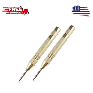2Pcs Automatic Center Punch, 5'' Premium Spring Loaded Center Punch