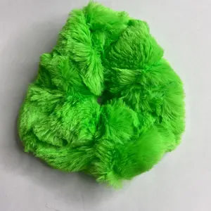 Soft and Silky Neon UFO Green Hide Minky (100% Polyester) Scrunchie