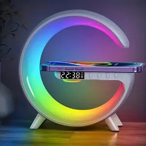 Wireless SoundMaster - Portable Speaker With Fast Wireless Charging, Rhythmic RGB Light Show, Smart Strip Light, Sunrise Alarm Clock, Bedroom Wake-up Light, Dimmable Desk Lamp And Bedside Companion