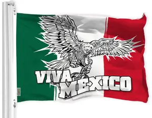 Mexico Mexican Viva Mexico Flag 3x5 Ft Printed 150D Polyester