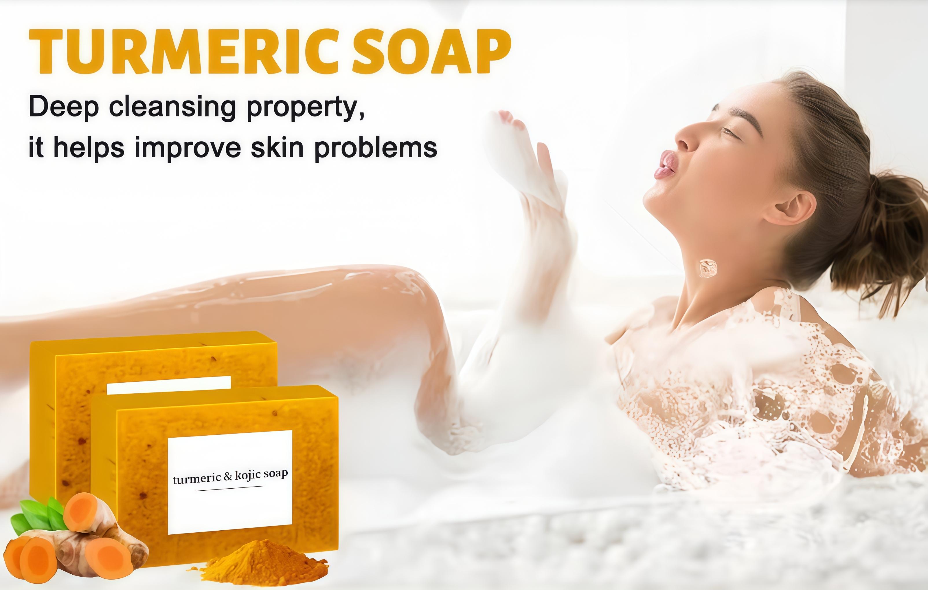 Kojic Turmeric Face Soap, Kojic Soap, Face Cleansing Soap, Turmeric Face and Body Soap, Kojic Face and Body Soap