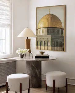 Palestine Mosque Art Print, Islamic Wall Art Muslim Architecture Poster Arabic Decor, Eid Ramadan Gift, Large Wall Art