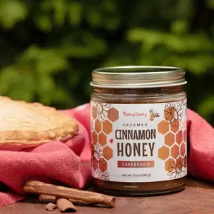 Organic Cinnamon Honey- 100% Ceylon Cinnamon- Pure Raw Honey- Flavor Sweet