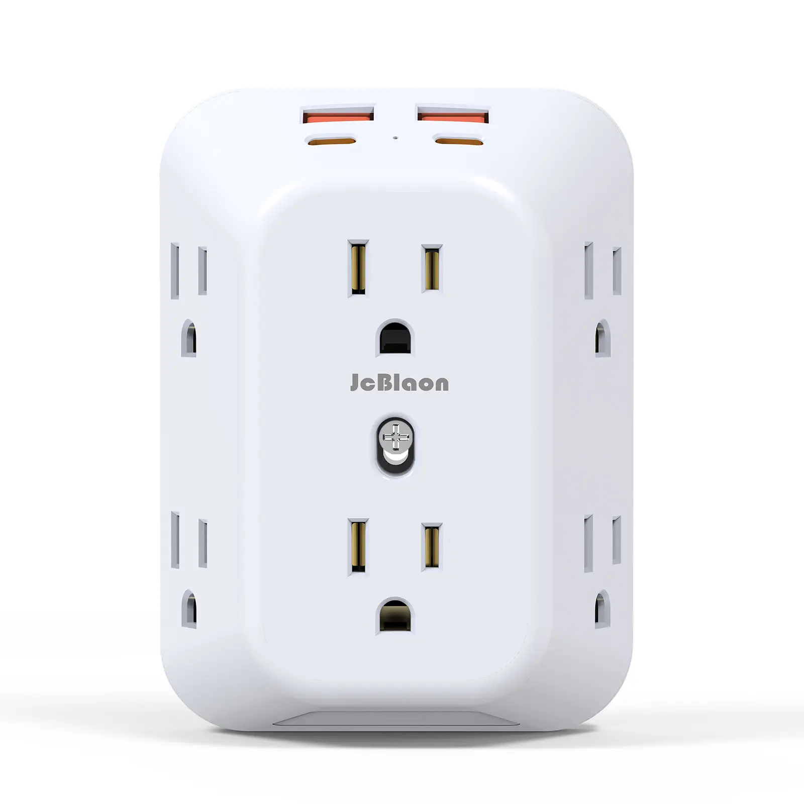 Outlet Extender Surge Protector, 6 Outlet with 4 USB Ports (2 USB C), USB Wall Charger, 3-Sided 1050J Multi Plug Wall Outlet for Home Travel Office