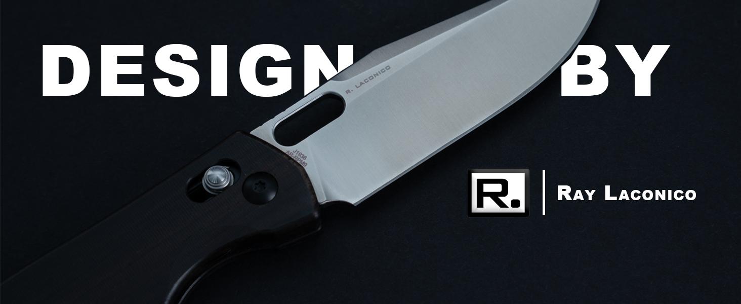 CJRB Prado Folding Pocket Knife 3.76" AR-RPM9 Sand Polish Steel Well Designed Blades, Black G10 Handle Crossbar Lock for Outdoor Survival and Daily Tasks