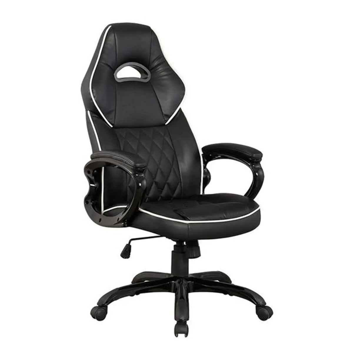 212 MAIN Techni Mobili High-Back Executive Racing Sport Office Chair, Black, 46.75-49.5x26.5x27 in.