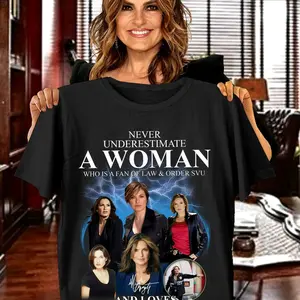 Never Underestimate A Woman Who Is Fan of Law Order SVU Loves Olivia Benson Shirt, hoodie, sweatshirt Comfort Cotton Comfort Cotton Top Womenswear Collar Fit