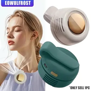 EOWULFROST Portable Small Fan, USB Rechargeable Electric Fan, Handheld Leafless Electric Fan, Bladeless Fan, Summer Fan, Suitable for Gifts