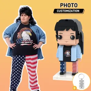 Cute Gift Ashtonsjokes Custom Figure with Keychain Set Merch Custom Yourself into Brick