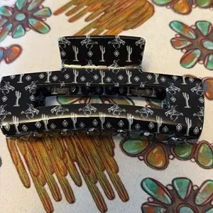 Large Western Plastic Hair Clips