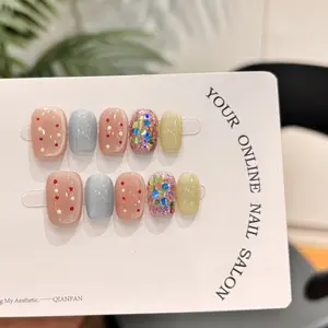 Handmade Press On Nails | 10pcs Set | Reusable Fake Nails