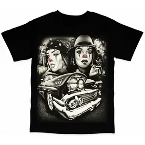 Summer 2026 UnisexTears Of A Clown Chola With A Lowrider Bomba Mens T-Shirt Menswear TopGraphic Tee Breathable / Soft