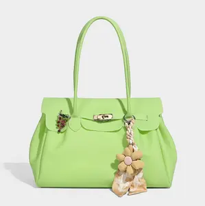 Vintage matte jelly PVC large tote bag, shoulder bag and underarm bag, same as the trendy online style (without pendant)