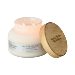 Better Homes & Gardens Scented 2-Wick 18oz Frosted Bell Jar Candle