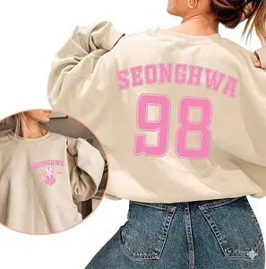 Atiny Casual 2 Sided Sweatshirt, Boy Group Inspired Tops, Kpop Merch, Gift For Fans, Kpop Tour Concert Outfit