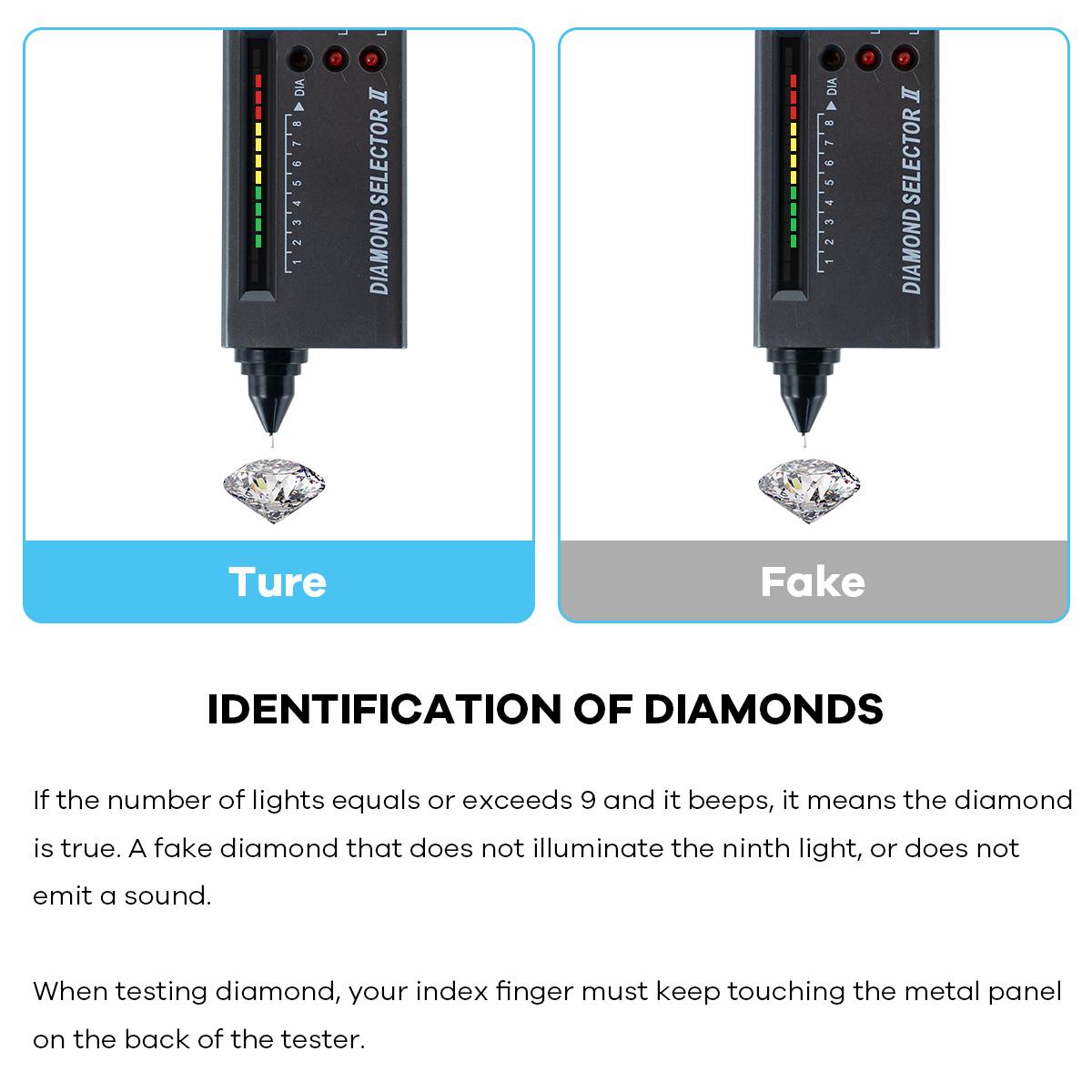Professional Diamond Tester Pen Kit - Portable Diamond Selector II for Diamond, Moissanite & Gemstone Testing
