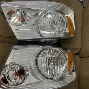 Fit For 2004-2008 Ford F150 Headlights Assembly Chrome Housing Amber Reflector