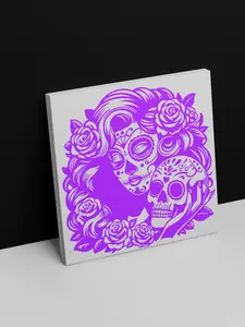 Day of the Dead Sugar Skull Rose Decal for Cars & Windows