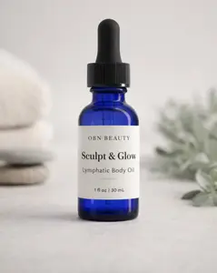Sculpt & Glow  Lymphatic Body Oil – Vegan Massage Oil for Dry Brushing, Drainage & Skin Glow | 1 oz full care