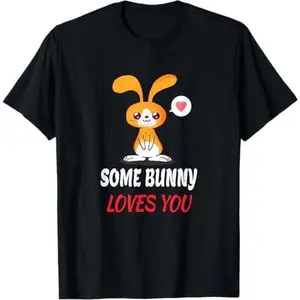 Bunny Loves You Love Relationship Heart Easter in Love Rabbit T-Shirt
