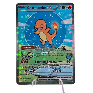"Bubble" Charmander EX Custom Card - Bubble Holo Finish - Full Art Illustration Card