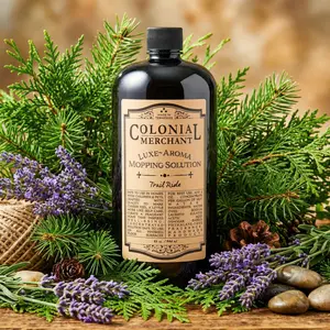 Colonial Merchant 32 oz. Trail Ride Aroma-Luxe Concentrated Mop Solution - Saddle Leather Evergreen Cedar Lavender - Eco-Friendly Rustic Freshness for Entryways & Rooms
