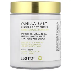 Truly Beauty Vanilla Baby Shimmer Body Butter, 6.7 fl oz (198 ml)