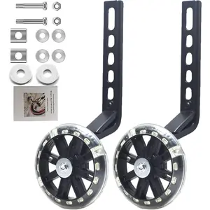 Training Wheels for 12 14 16 18 20 Inch Bike, Heavy Duty Kids Bike Training Wheels Suitable for Single Speed Bike (Black)