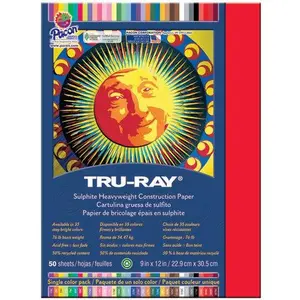 CONSTRUCTION PAPER: 9"X12" FESTIVE RED