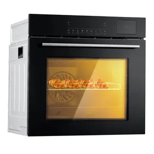 GARVEE 24" Electric Wall Oven, 3000W, 2.5Cu.Ft Capacity, 8 Baking Modes, 3D Surround Heating, Timer, Safety Lock, Touch Control, Convection, 70L, Ideal for Efficient and Versatile Cooking.