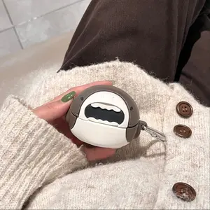 Creative Cartoon Shark Earphone Case, Fits Samsung Galaxy Buds3 Pro/buds4 Pro/buds2 Pro, Cute Girl Gift, Anti-Drop Protection