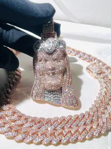 Ice Diamond Jesus Customized Luxury Hip Hop Men's Jesus Pendant High Quality Fashion Trend Charm Jesus Pendant Jewelry Easter Valentine's Day Thanksgiving Father's Day Gift