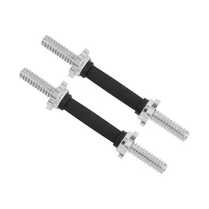 1 pair of dumbbell handles, dumbbell bars, and adjustable chrome-plated threaded dumbbell bars with a center diameter of 1 inch, suitable for weightlifting, fitness and training purposes