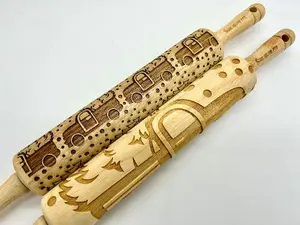 Embossed Christmas Truck Rolling Pin LARGE img