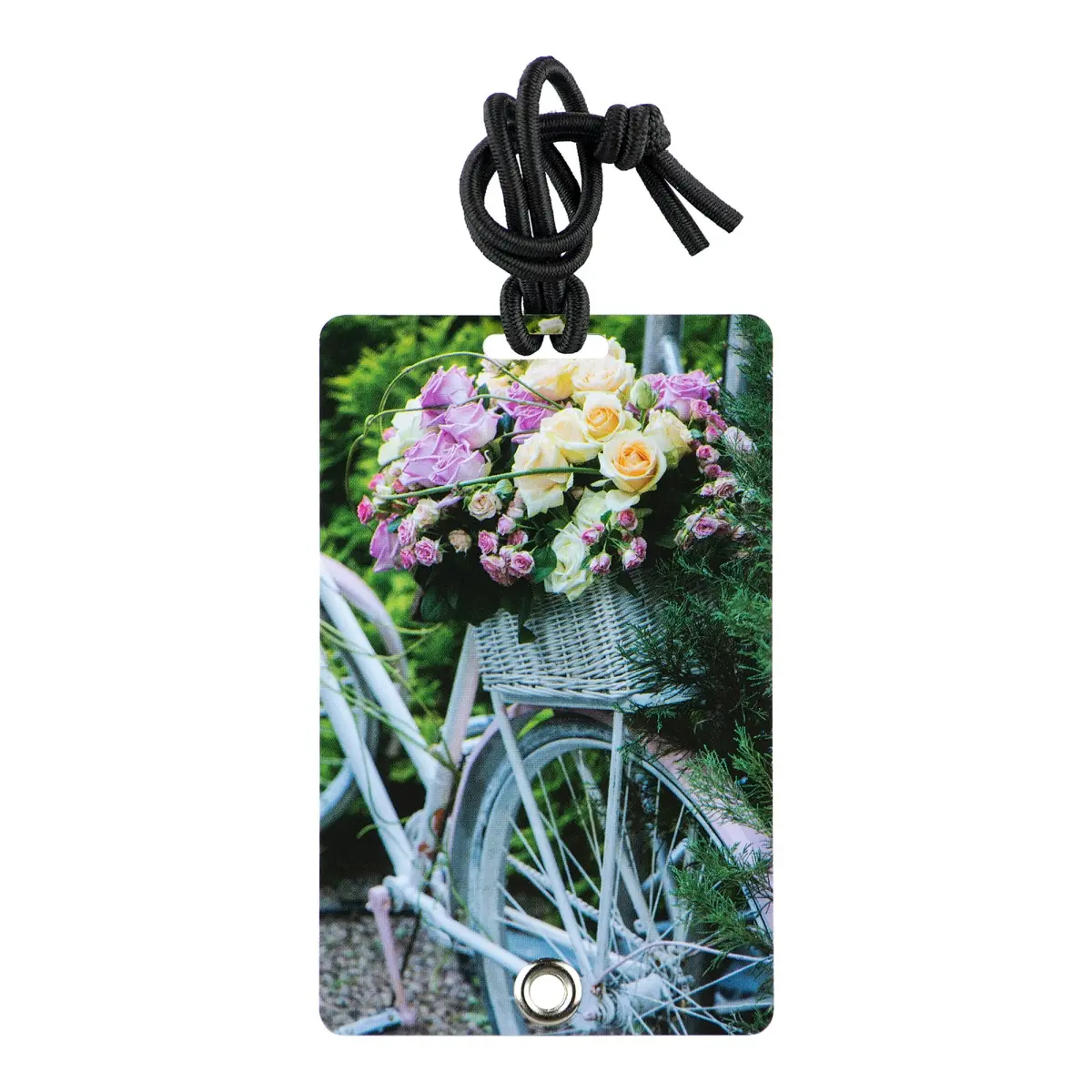 212 MAIN Waterproof PVC Luggage Tag 2054 - Credit Size, Rivet-Fastened, Elastic Loop, Hidden Info, Secure Stylish Tag - Backpack Accessories, Pet Carrier Accessory
