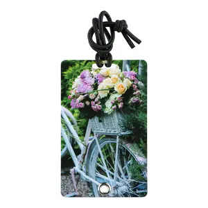 212 MAIN Waterproof PVC Luggage Tag 2054 - Credit Size, Rivet-Fastened, Elastic Loop, Hidden Info, Secure Stylish Tag - Backpack Accessories, Pet Carrier Accessory