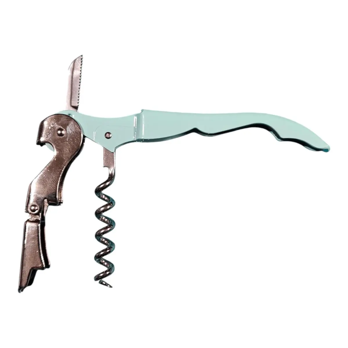 Custom Laser-Engraved Waiter’s Corkscrew Wine Key with Double-Hinged Action & Foil Cutter, Personalized for Weddings & Events