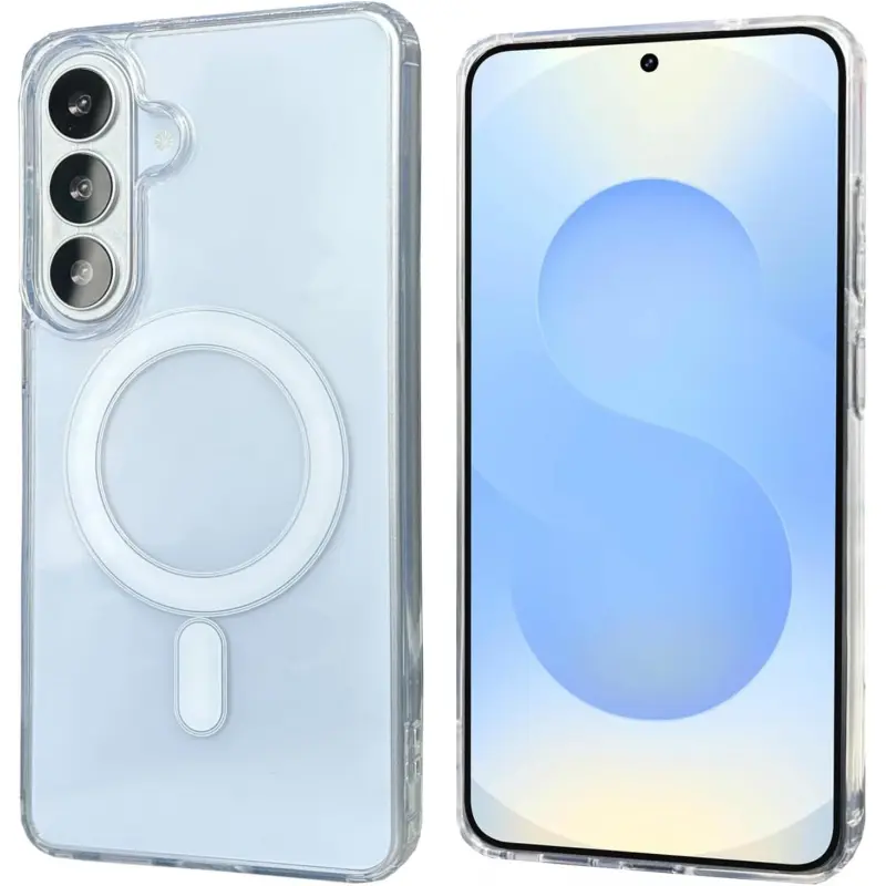 Magnetic for Samsung Galaxy S26/S25/S24/S23 FE/S22 Ultra Plus Case Clear [Compatible with MagSafe][Anti-Yellowing][Built-in 4 Airbags][Military Grade Protection][Shockproof Slim] S26 Ultra Phone Case