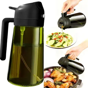 Cooking Oil Sprayer, 470ml Glass Olive Oil or Vinegar Dispenser, Refillable Fine Mist Spray Bottle for Kitchen, Salad, Grilling, Air Fryer, Essential Kitchen Tool.