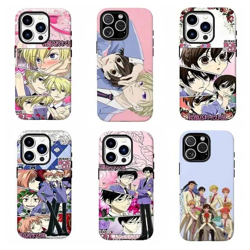 Ouran High School H0st C1ub Phone Case Set,Shoujo Anime Gift,for iPhone 17 16 15 14 13 12 11 Plus Pro Max and for Samsung S21 S22 S23 S24 S25 S26 Fe/Plus/Ultra,The Best Gift for Yourself, Partner,Friends, and Family, Phone Accessories