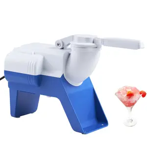 VEVOR 220W Ice Crushers Machine 176lbs/H Electric Snow Cone Maker with 2 Blades Shaved Ice Machine with Cover and Bowl for Home
