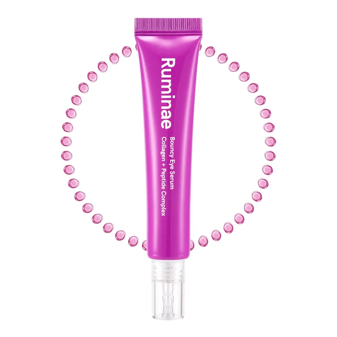 Hydrating Peptide & Collagen Eye Serum for Smooth Under-Eye Makeup | 12 Peptides, Dual Collagen & Niacinamide | Fragrance Free for Sensitive Skin | Korean Skincare | 30ml