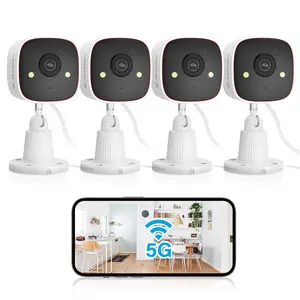 Jennov Outdoor/Indoor Security Cameras 5Ghz/2.4Ghz WiFi, 2K HD Color Night Vision/AI Human Motion Detection /2-Way Audio/IP66 Waterproof Monitor Security Camera for Home ,camara de seguridad,mini camera