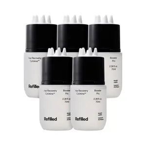 [Family Pack]Refilled cADPR Booster Pro Intensive Hair Growth Serum | Hair Density & Strengthening Care for Thin & Weak Hair | Deep Scalp Care with Built-In Scalp Massager | Cytokine, Biotin for Sensitive Scalp