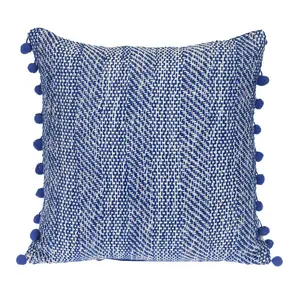 Parkland Collection,Transitional Woven Blue Square 18" X 18" Pillow