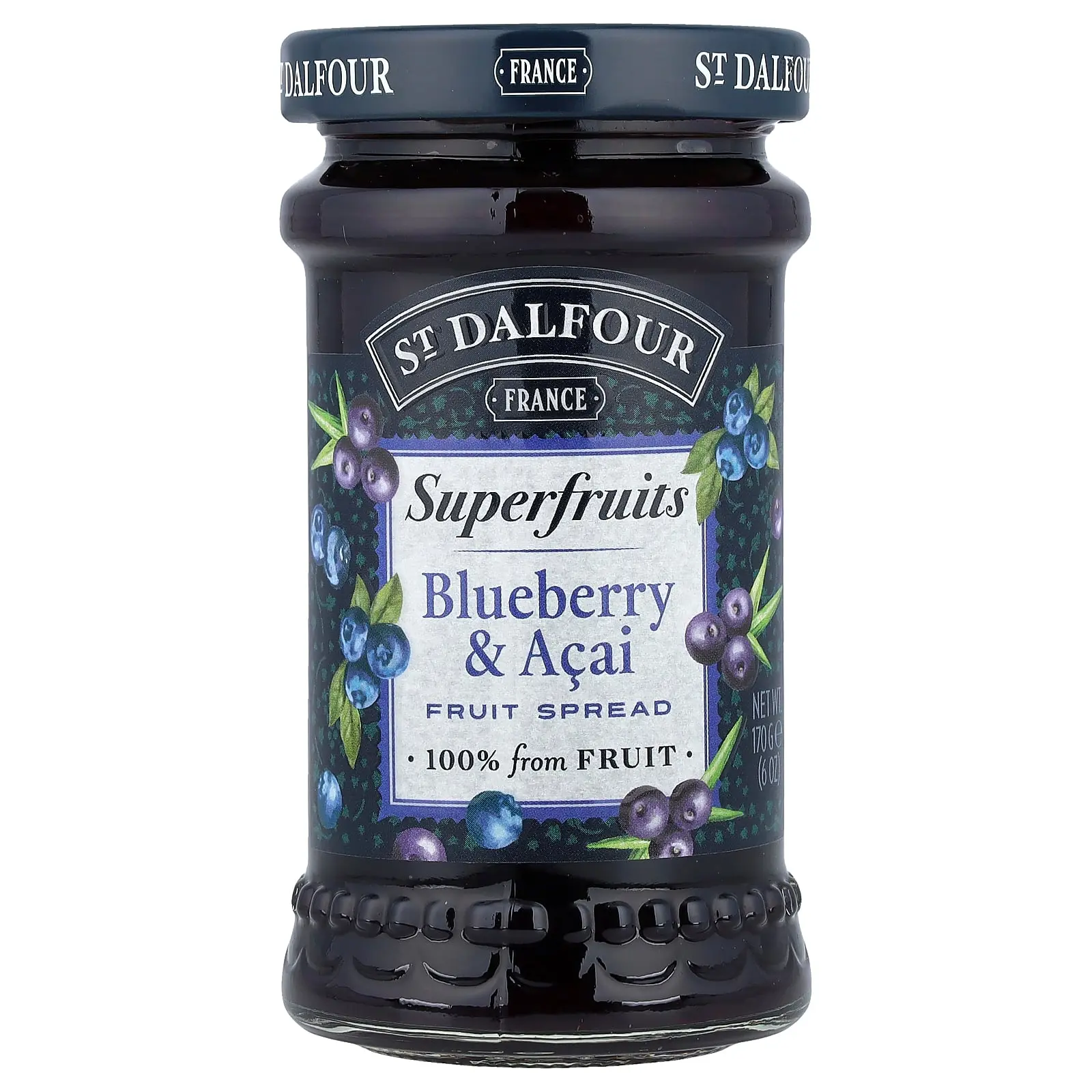 St. Dalfour Superfruits, Fruit Spread, Blueberry & Acai , 6 oz (170 g)