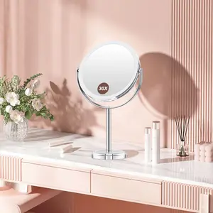 1X/30X Magnifying Makeup Mirror with Stand, 360° Rotation Portable Vanity Mirror For Room Decor, Travel Mirror with Magnification, Travel Desk Mirror, Gift For Women, Mothers Day Gifts for Mom
